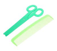 Toyvian Peigne Extra-Large Vert et Ciseaux Jumbo en Plastique pour Costumes de Carnaval et Performances sur Scène, Accessoire de Cosplay Facile à Entretenir et Usage Polyvalent