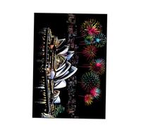 Toyvian Peinture à Gratter Adulte Sydney Opéra Handmade Décompression Diy Outil Créatif Pour Gratification Et Décoration