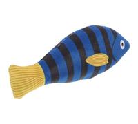 Toyvian Peluche Poisson pour Chats d'Intérieur Herbe à Chat Intégrée Léger et Résistant à la Mastication Amusant pour Chatons Couleur Bleue Tigre Stimulation et Divertissement