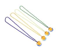Toyvian Pendentif Amulette Classique en Perles de Verre 4pcs Bouddhiste Accessoire Ornemental Collier pour Croyants en Bouddhisme pour Bureau et Usage Quotidien
