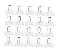 Toyvian Pendentif Médaille Chien Sublimation 20pcs Plaque Identité Vierge Aluminium Accessoire Animal De Compagnie Étiquette Personnalisable pour Chiens Et Présent pour Animaux