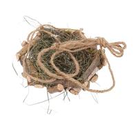 Toyvian Pendentif Nid D'oiseau Tissé De Paille Large Nids Pendaison Oiseau Petit Nid Ornements Extérieurs Décoration Balançoires Faux Nids d'oiseaux Nichoir Décoratif Unique Foins