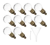 Toyvian Pendentifs Bouteilles Transparentes Breloques de Bijoux Résistants à Déformation 10 Pcs en Verre Bouchon à Vis Accessoires Créatifs pour Bijoux Faits Maison