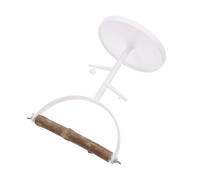 Toyvian Perchoir à Oiseaux en Bois avec Support Plastique Multifonctionnel, Taille Moyenne, Jouet D’entraînement pour Cages, Accessoires Animaux De Compagnie, Adapté Perruches Et Perroquets