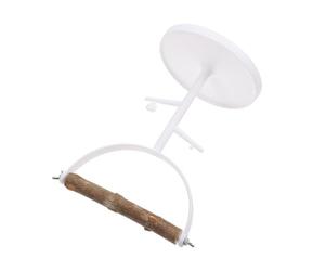 Toyvian Perchoir à Oiseaux en Bois avec Support Plastique Multifonctionnel, Taille Moyenne, Jouet D’entraînement pour Cages, Accessoires Animaux De Compagnie, Adapté Perruches Et Perroquets