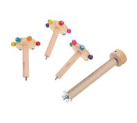 Toyvian Perchoir Naturel pour Perroquets avec Support Rotatif Interactif pour Oiseaux Station Dactivité Spacieuse et Facile à Installer pour Perruches et Cockatiels