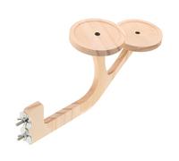 Toyvian Perchoir pour Perroquet Bois Massif Plateforme Solide pour Cage Oiseau Branche Naturelle pour Grimpe et Jeu Support Robuste pour Perruches Conures et Petits Oiseaux