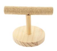 Toyvian Perchoir pour Perroquet en Bois Naturel Antidérapant Support de Jeu Interactif Portable Oiseaux pour Entraînement et Détente en Intérieur Plateforme Multifonction pour Petits