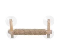Toyvian Perchoir pour Perroquet Ventouse en Bois Khaki, Zone de Repos Confortable et Design Détachable, pour Entraînement et Positionnement sur Vitre
