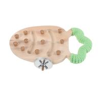 Toyvian Perchoir Suspendu en Bois Robuste pour Perroquets - Plateforme de Jeu Interactive de Carotte - Support Naturel pour Cage D’Oiseaux, D’enrichissement Mental pour Perruches