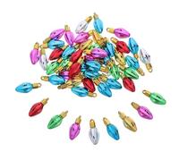 Toyvian Perles Décoratives de Noël en Plastique, Breloques Ampoule pour | Remplacement D’ornement, Décor Village de Noël et Couronne, Style Classique, Lot de Perles Pendantes Couleur Aléatoire
