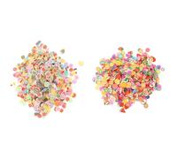 Toyvian Perles Décoratives en Pâte Polymère Finition Fine 4000 Pièces Accessoires Manucure DIY, Matériau Sûr Plusieurs styles pour Nail Art pour Projets Créatifs et Plusieurs styles