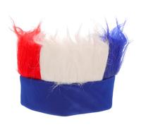 Toyvian Perruque aux Trois Couleurs Noir Jaune Rouge pour Événements Sportifs Cosplay Accessoire de Coiffure Original Postiche Confortable