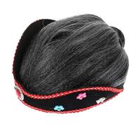 Toyvian Perruque Grise Courte Pour Halloween Déguisement Thématique Coiffure Synthétique Avec Chignon Pour Garçon Fille Accessoire Cosplay Pour Et Représentations