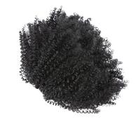 Toyvian Perruque Queue de Cheval Courte Afro Kinky Synthétique Naturelle Extension Bouclée Confortable avec Clips Style Party et Cosplay pour Femmes
