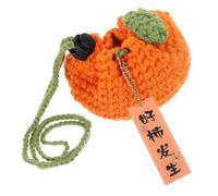 Toyvian Petit Paquet à Main Crochet d'orange Tissé, Paquet à Cordon pour Femme, Porte-Monnaie de Rangement Compact, Usage Quotidien et Shopping, Couleur Orange, Taille Petite