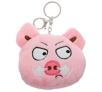 Toyvian Petit Porte-Monnaie Rangement pour Petits Objets avec Fermeture Éclair Peluche de Cochon Rose Portefeuille Portable et Charmant pour Filles