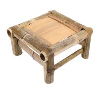 Toyvian Petit Tabouret en Bambou Mini pour Garçon et Filles Marchepied Antidérapant Tabouret D’Intérieur Polyvalent pour Salle de Bain la Cuisine et Chambre Meuble Naturel pour