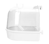 Toyvian Petite Bassine pour Perroquets Bains Oiseaux Boîte De Bain Bassin Cage à Oiseaux Conteneur Douche