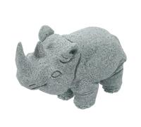 Toyvian Petite Statue Rhinocéros Pierre pour Aquarium Décoration Figurine Charmante et Ludique pour Embellir Votre Poissonnière