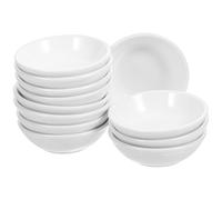 Toyvian Petits Bols à Sauce pour Servir Apéritifs et Petits Plats en Céramique Blanche Lot de 12 pour Familles et Camping en Plein Air