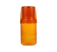 Toyvian Pichet en Verre Haute Borosilicate 1,5 L Jaune - Ensemble Bouilloire Épaissie pour Jus de Fruits, Thé et Eau - Porte-boisson Isotherme Transparent, Usage Quotidien et Réception