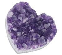 Toyvian Pierre Améthyste Naturelle de Cœur en Cristal, Décoration Chic Maison et Symbole de Bénédiction en Pierre de Cristal