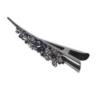 Toyvian Pince à Cheveux de Bec de Canard Bleu Foncé Barrette Ornée de Strass Grand Modèle en Alliage Métal Cristal Artificiel Accessoire Coiffure pour Cheveux Longs Usage Quotidien et