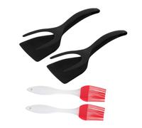 Toyvian Pince à Spatule Nylon 4Pcs pour Cuisiner pour Steak et Poisson Compacte et Multifonctionnelle Outil Pratique pour Maison et Restaurant Résistante à la Chaleur