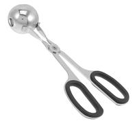 Toyvian Pince à Viande en Acier Inoxydable Surface Antiadhésive et Manche en Caoutchouc Noir Cuisine, Outil Pratique pour Façonner Boulettes de Viande et Poisson