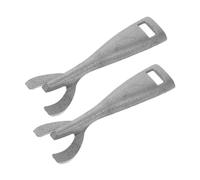 Toyvian Pince pour Plaque Chauffante Multifonction en Fonte 2 Pièces, Outil de Barbecue Robuste pour Assiette à Viande et Cuisson au Gril, Accessoire la Cuisine Extérieur pour Grillades