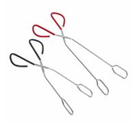 Toyvian Pinces à Charbon en Acier Inoxydable 2pcs, Multi-usages, Poignée Longue Antidérapante pour Barbecue Extérieur, Camping et Foyers Lors de Fêtes
