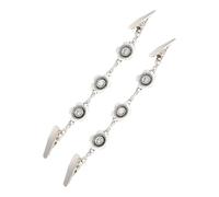 Toyvian Pinces à Pull Vintage Fleuries Strass, Clips en Métal Argenté Antique, Pinces à Col de Cardigan pour Femme, Accessoires pour Châle, Pull et Chemise, Lot de 2 Pièces