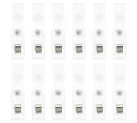 Toyvian Pinces Métal Porte-étiquettes à Double Trou avec Sangles Transparentes, Clips pour Badges Nominatifs, Lot de 20 Pièces, Fixation Facile pour Cartes D'identité au Travail