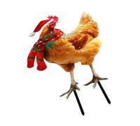 Toyvian Piquet de Jardin Forgé Poule Décorative Ornement Extérieur pour Pelouse Cour et Patio Facile à Installer Décoration Festive de Noël