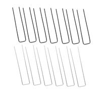 Toyvian Piquets de Sol en Fer U Galvanisés 30 Pièces pour Jardinage et Gazon Synthétique, Fixation Stable 2 Tailles, Outils pour Paillage et Toile Anti-Mauvaises Herbes