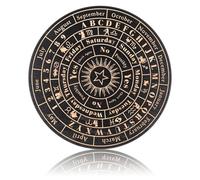 Toyvian Planche à Pendule Circulaire, Grand Plateau Divinatoire Élégant en Bois Foncé pour Ambiance Spirituelle et Décor Rustique