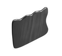 Toyvian Planche de Massage Gua Sha Corne Naturelle Outil Racloir Lisse pour Visage Cou et Dos Forme Carrée Ondulée Soin Peau et Détente