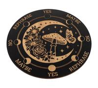 Toyvian Planche de Radiesthésie en Bois 15 CM Noire pour Pendule Divinatoire Outil Spirituel de Divination et Sourcier Décoration Ésotérique Polyvalente pour Usage Intérieur et Rituel