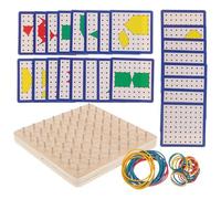Toyvian Planche Montessori Mathématique Bois Multi-Fonction Éducatif Précoce pour Garçon Fille Outil Géométrique Apprentissage Couleurs Aléatoires Couleur Aléatoire Couleur Aléatoire