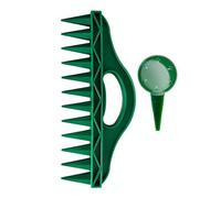 Toyvian Planteuse Manuelle Perforatrice à Terre de Jardin en Plastique Vert, Outil de Semis Portable pour Planter et Jardiner, pour Plantes et Succulentes