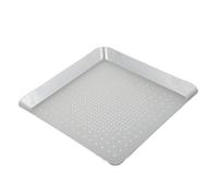 Toyvian Plaque à Pizza Carrée Perforée 35 CM en Alliage d'Aluminium Cuisson Rapide Conductivité Thermique Élevée Nettoyage Facile pour Cuisson Maison et Pâtisserie