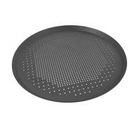 Toyvian Plaque à Pizza Perforée Ronde 33 Cm en Métal Épais Antiadhésive pour Four Moule à Pizza Résistant 1 Pièce Plateau de Cuisson Maison et Pâtisserie