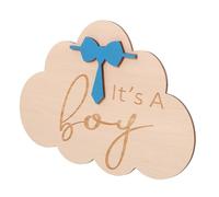 Toyvian Plaque Annonce De Naissance Bois Forme De Accessoire Photo Rustique Pour Célébrer Les Jalons De Croissance Et Offrir