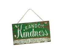 Toyvian Plaque Bois Suspendue avec Slogan Inspirant Décor Mural Bois Fait Main Ornement Porte Bureau pour Bureau Bar et Restaurant Design Unique Facile à Accrocher Style Chic Vert