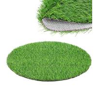 Toyvian Plaque Égout Décorative Gazon Synthétique Rond Tapis Table Faux Herbe Épaisseur pour Décoration Intérieure et Extérieure Chemin de Table Multi-Usage et Réutilisable