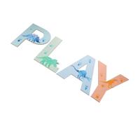 Toyvian Plaque Murale Dinosaure en Bois, Jeu Éducatif | Relief Imprimé, Coloris Uniforme, Léger et Facile à Suspendre, pour Salle de Jeux et Classe