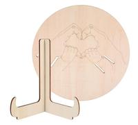 Toyvian Plaque Murale en Bois pour Bracelet Naissance Bébé, Support Stable 3 Emplacements Gravés, Panneau D’Annonce de Naissance pour Maternité, Décoration Chambre Bébé, Identification