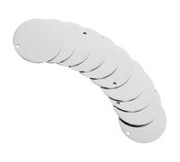 Toyvian Plaques D'identification pour Chien et Chat en Acier Inoxydable Rondes Argentées 3cm 10pcs Épaisses 1,2mm Légères pour Gravure DIY et Usage Polyvalent