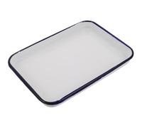 Toyvian Plat à Four Rectangulaire Émaillé Vintage, Plat à Rôtir en Émail Résistant Haute Température, Plaque Cuisson Multifonction pour Lasagnes, Tartes et Rôtis, Ustensile Cuisson